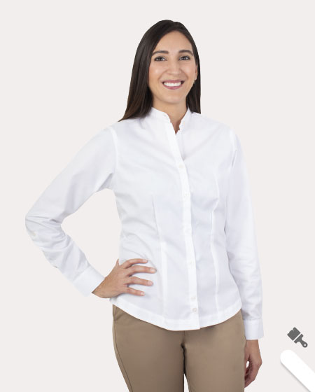 Blusa de Cuello Mao para mujer