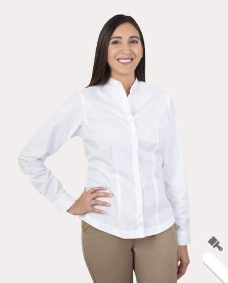 Blusa de Cuello Mao para mujer