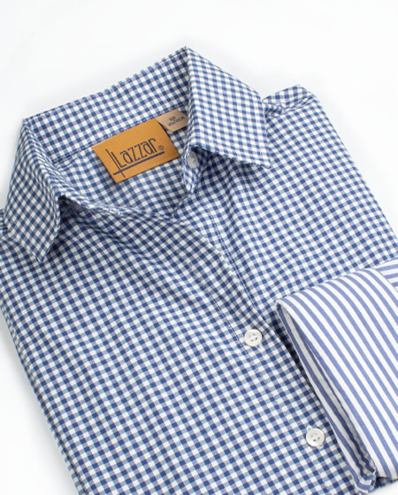 Blusa moderna de rayas con cuadro