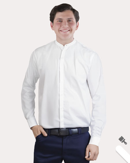 Men's Mandarin collar shirt
