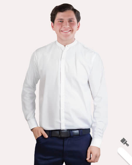 Men's Mandarin collar shirt
