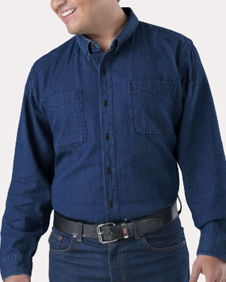 Camisa ligera de mezclilla (4.5 oz) para hombre