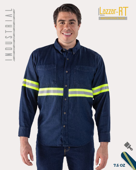 Reflective denim shirt