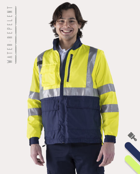 High Visibility Reversible Removable Sleeves Jacket