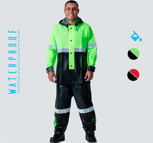 Impermeable Reflejante Motociclista