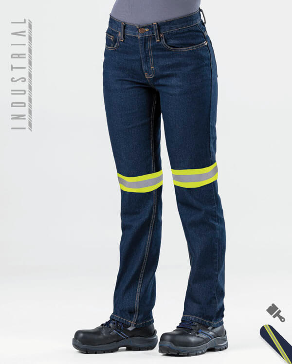 Women’s Reflective Denim Work Pants