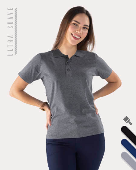Playera polo tipo sport viscosa para Dama