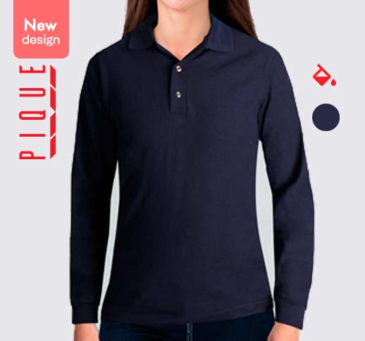 Women's Long Sleeves Polo Shirt 