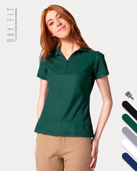 Playera Polo Micropique Transpirable de Dama