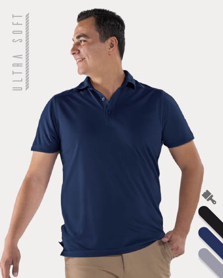 Playera polo tipo sport viscosa para hombre