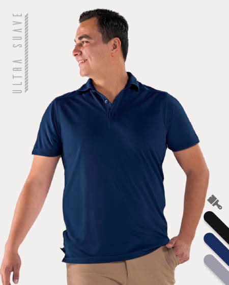 Playera polo tipo sport viscosa para hombre