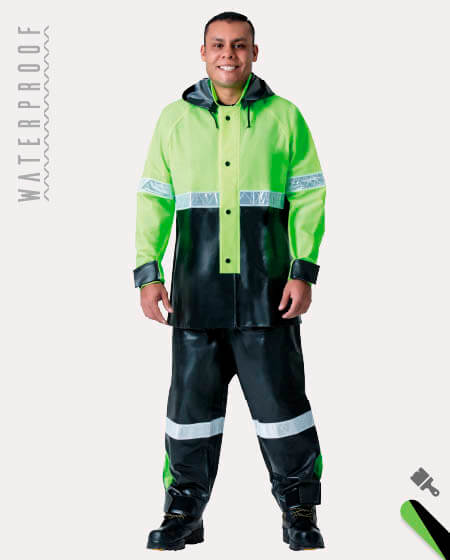 Motorcyclist Reflective Raincoat 