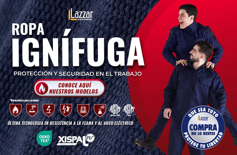 Lazzar Uniformes resistentes al fuego para seguridad laboral en industrias